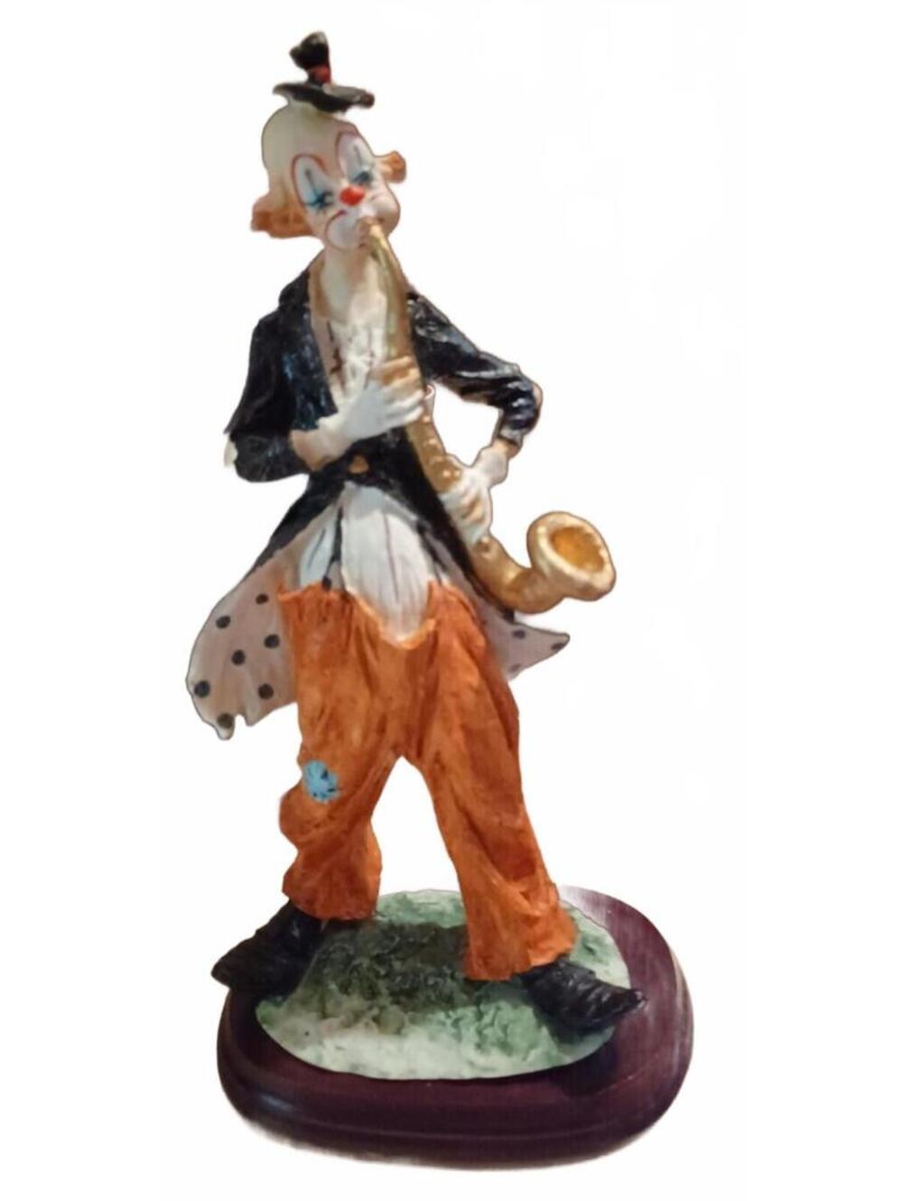 The Marquise Collection Vintage Ceramic Clown Playing Saxophone Figurine